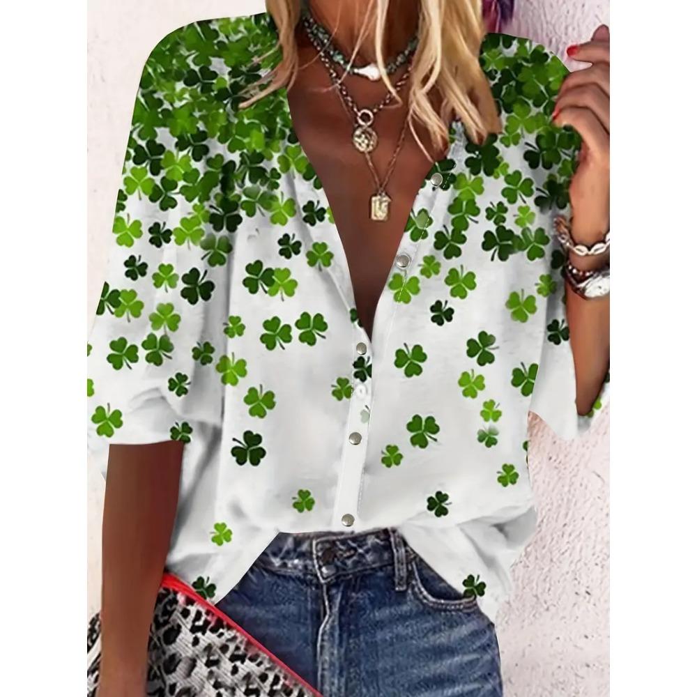 Women's Shirt Casual Loose Soft Comfortable Button Lapel Fashion Shirt Sun Shade Breathable Women's Slim Shirt Plus Size