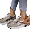 Women's Round Toe Lace-Up Flats, Plain Casual Slip-On Shoes, Plus Size Fall Footwear