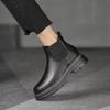 Korean Version of Large Size Women's Knight Boots Medium Heel Non-slip Women's Boots Square Heel Round Head Sleeve New Autumn and Winter Medium Bo