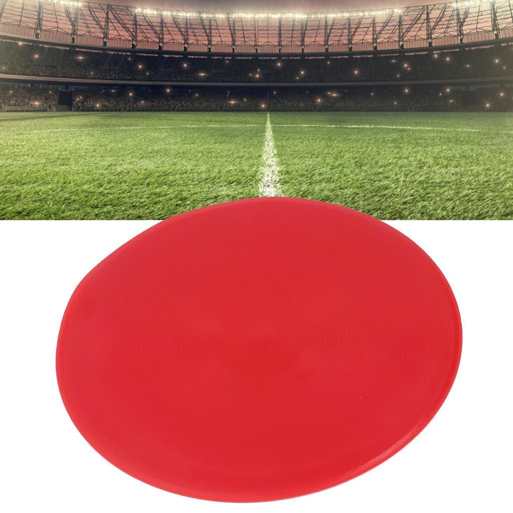 10 Stück Sport Bodenmarkierungen Flache Scheibenmarkierungen Helle Farbe Flache Feld Bodenmarkierungen für Tennis Fußball Training Rot