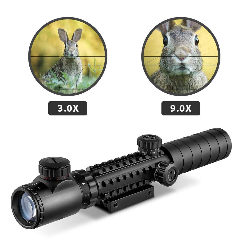 Scoking Tri-Rail RG illuminated 3-9×32EG Mil-dot variable magnification riflescope