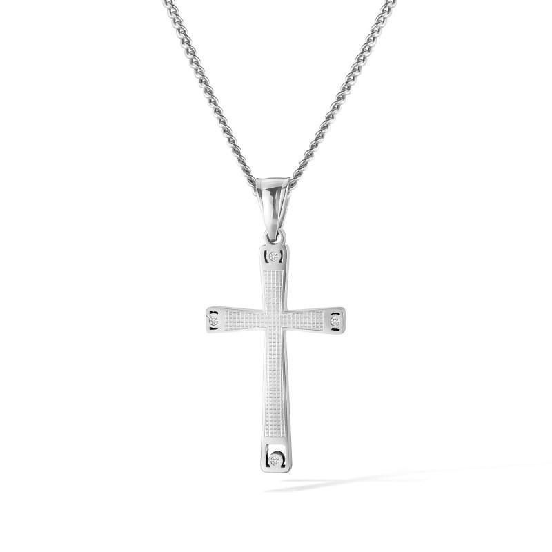 Necklace Men's Stainless Steel Personalized Fashion Trend Cross Pendant Titanium