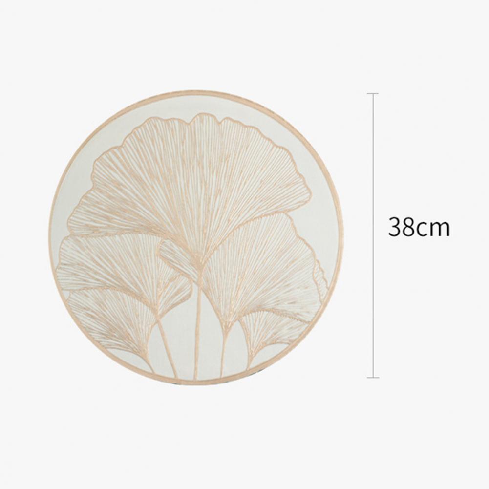 Water Cup Coaster Round Heat Resistant Placemat Ginkgo Leaf Design Gold Silver Table Mat Insulated Plate Mat