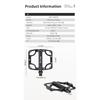 WEST BIKING Bicycle Ultralight Pedal 3 Bearing Pedals Aluminum Alloy CRMO Cycling Footboard for BMX MTB Bike Pedals Accessories
