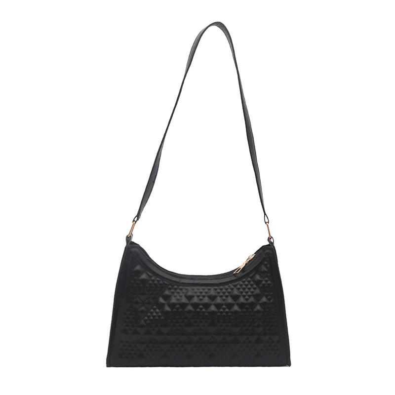

Trendy bag new fashionable solid color shoulder messenger bag rhombus texture portable underarm bag women s bag чёрный