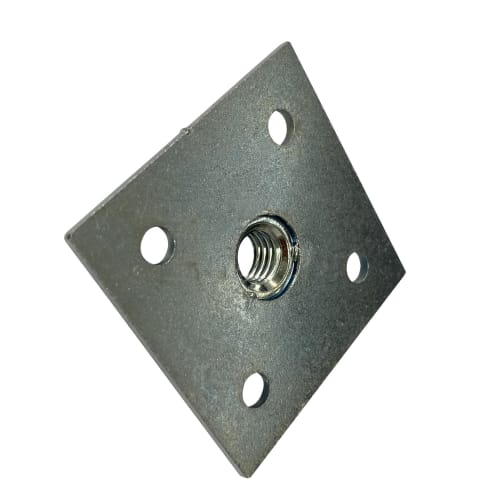 DAIDOHANT Plate Nut, Iron/Trivalent Chromate Plated, M10 x 50mm x 30mm (Dimension A x B), 1 Piece, 10102608
