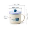 Kawaii 330ml 316 Stainless Steel Coffee Mug with Lid Anti-scald Cute Tea Cups for Kids Women Portable Drinkware Dishwasher Safe