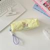 Kids Cartoon Embroidered Large Capacity Pencil Case With Soft Polyester For Girls And School Supplies