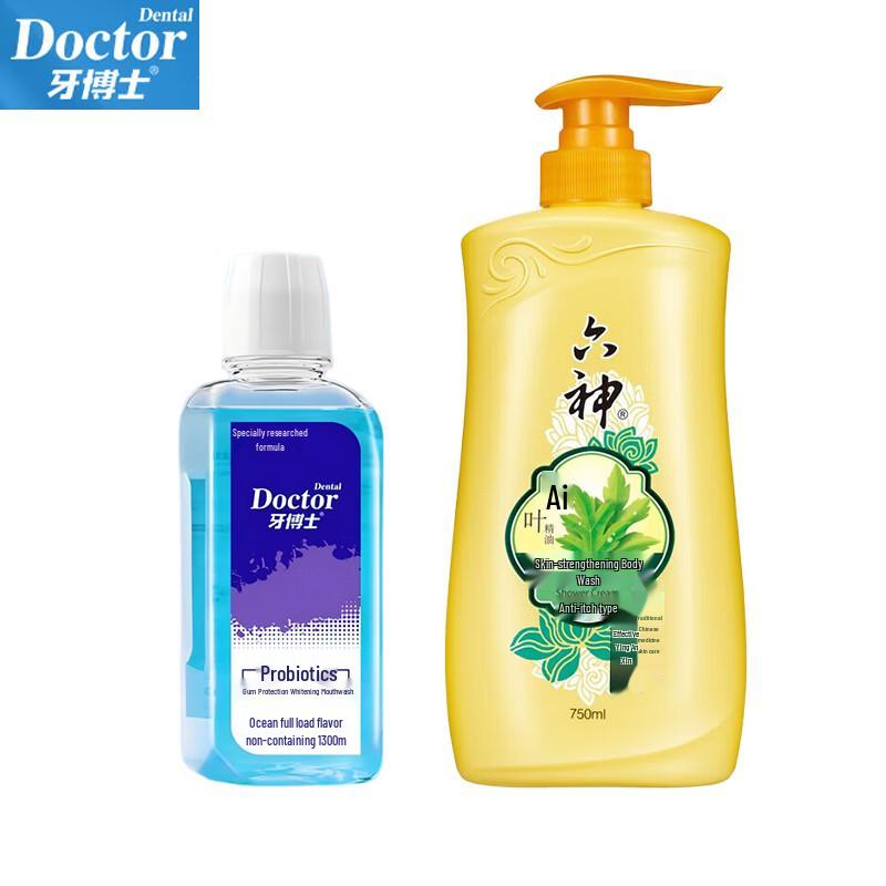 Dr. Dental Probiotic Mouthwash  Mugwort Shower Gel Set