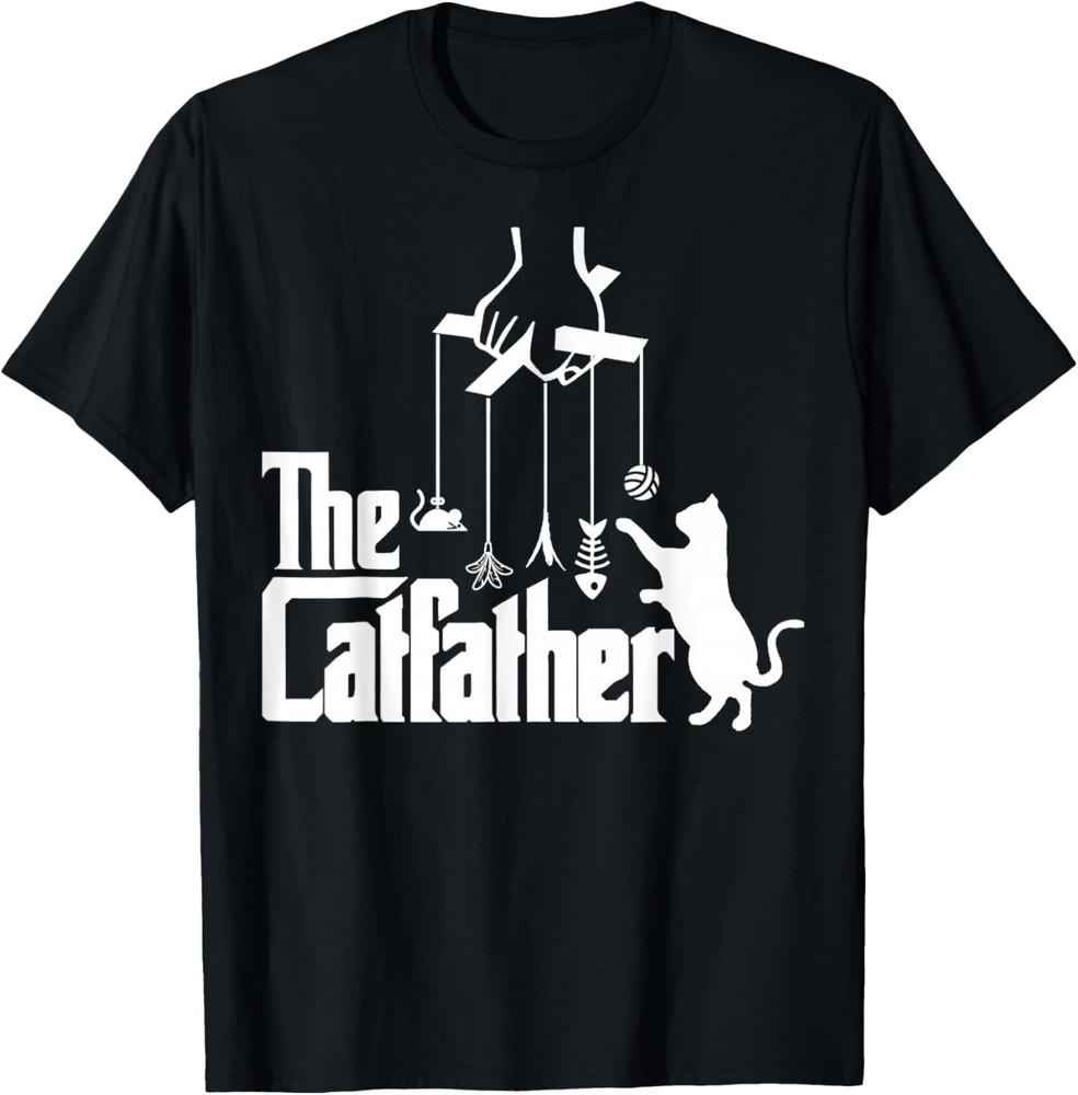 

Смешная жизнь кота-папы Кот-крестный отец День отца Мужская винтажная футболка унисекс S