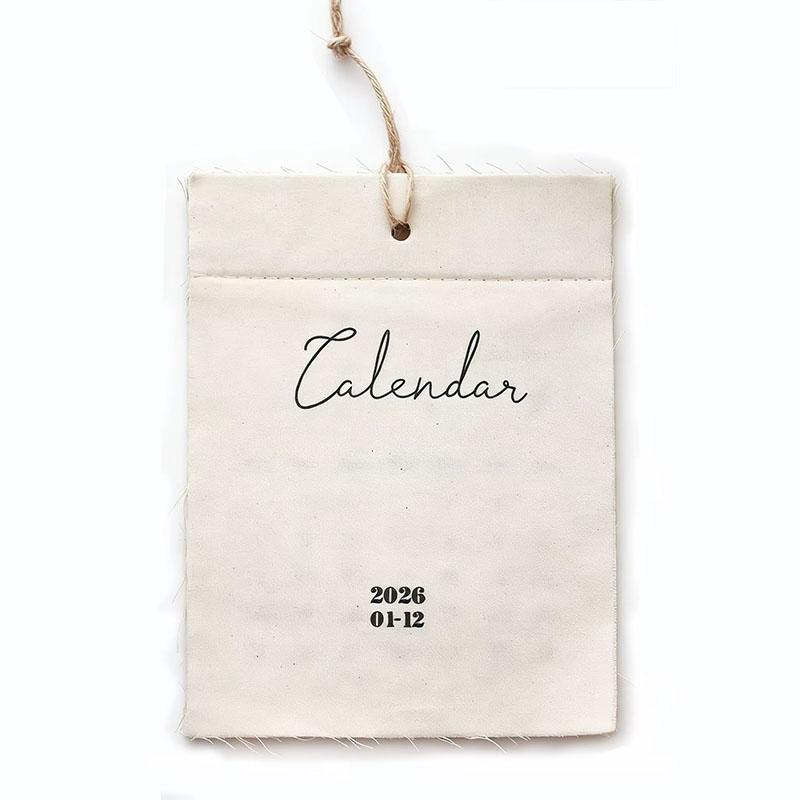

Cute Calendar 2026 Creative Canvas Hook Calendar Wall Decoration Party Festival DIY Decoration Gift for Friends