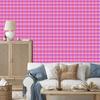 Powder Pink and Lavender Checkered Wallpaper for Living Room and Bedroom 50x1000