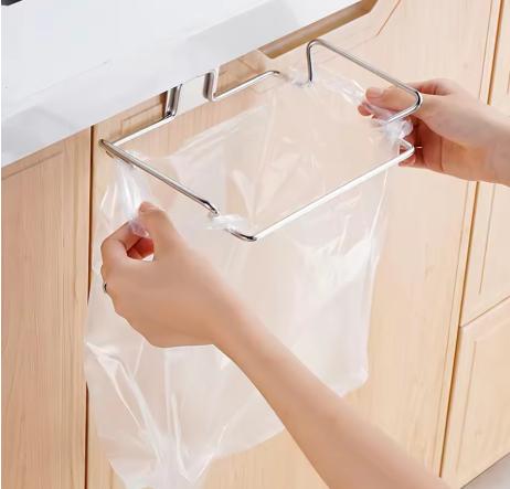 Premium Stainless Steel Kitchen Garbage Bag Rack Cabinet Door Wardrobe Kitchen Rubbish Holder Bag Hook Clocollection Door Garbage Bag Rack