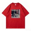 Red Chili Band Retro American Street Vintage Nirvana Relaxed Loose Cotton RoundNeck Rock ShortSleeve TShirt