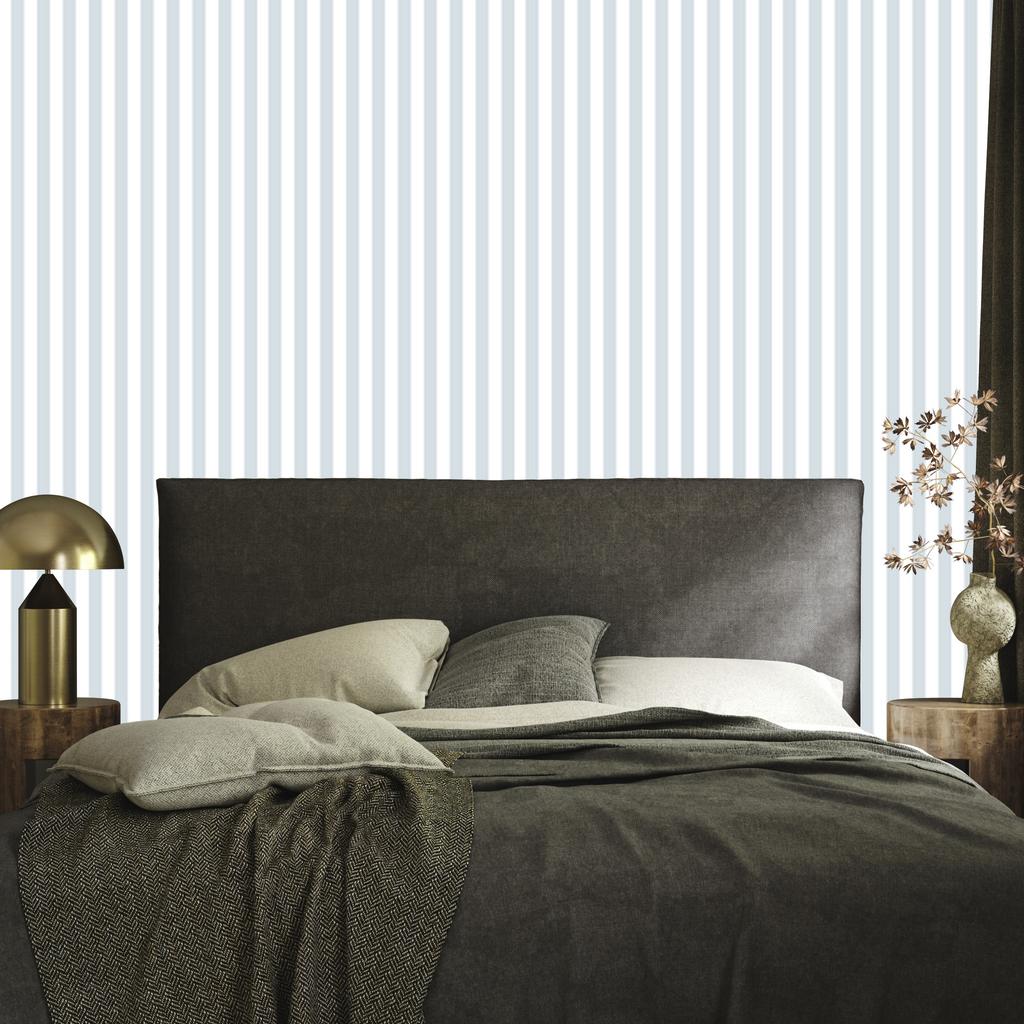 Striped Wallpaper White and Light Gray for Living Room and Bedroom 50x1000