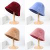 Charming Rabbit Fur Bucket Hat for Autumn and Winter, Korean Style Versatile Fisherman Hat, Makes Face Look Smaller, High-End Look, Natural Look,