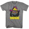 Macho Man Just Savage Graphite Heather Adult T-Shirt