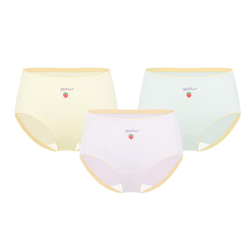 PurCotton Youth Antibacterial Seamless Cotton Underwear 3-Pack
