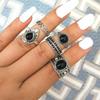 5 Stücke Vintage Hohl Tropfen Über Knuckle Frauen Stapeln Midi Ringe Set Pub Geschenk