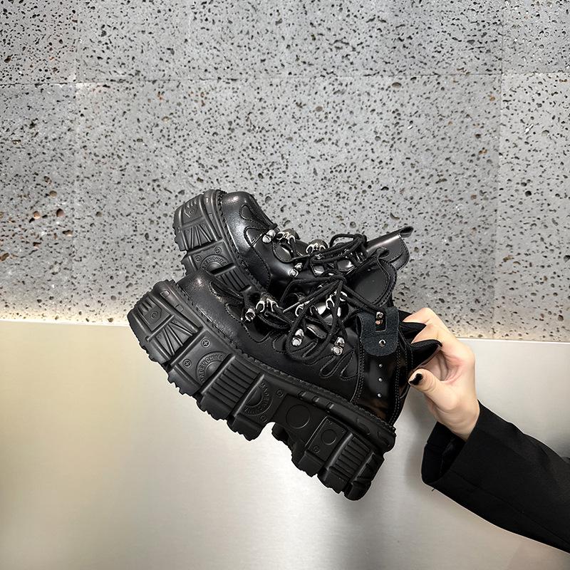 2024 Summer Retro Punk Platform Motorcycle Boots - Spanish Fashion Brand