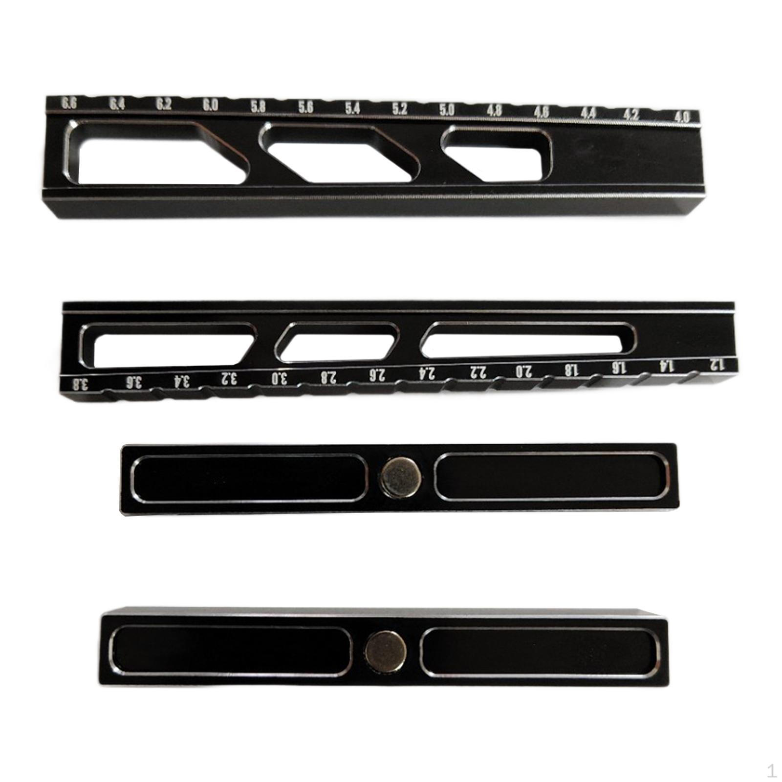 

4 Pieces Vehicle Measuring Tool RC Chassis Droop Gauge, Universal Measurement Aluminum Alloy