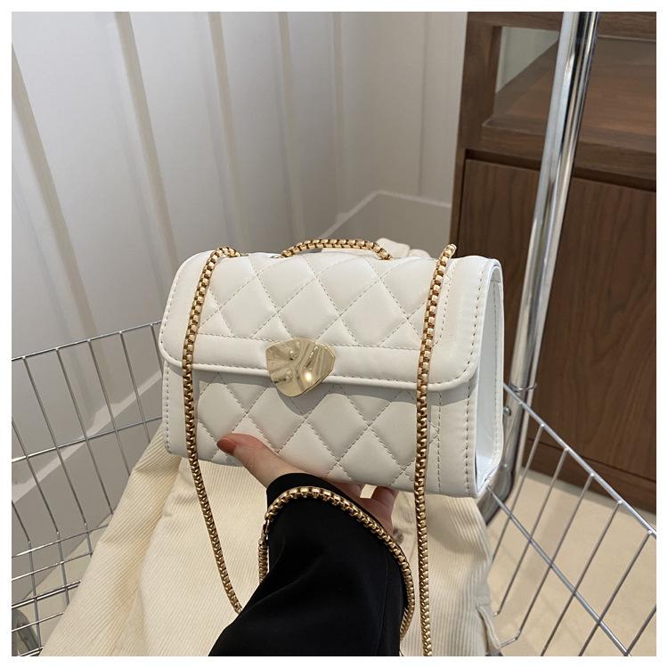 

Сумка-цепочка Xiaoxiangfeng, женская, 2024 года, новая, высококачественная, с алмазной вышивкой, маленькая квадратная сумка, модная, через плечо, сумка-мессенджер белый