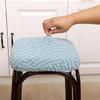 Jacquard Bar Chair Cover Stretch Short Back Bar Stool Covers Dining Room Anti-Dirty Seat Slipcovers For Hotel Wedding Home