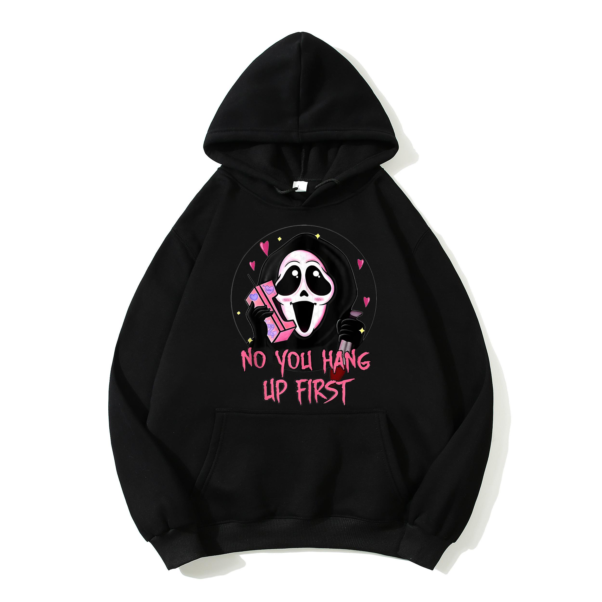 

Толстовка с круглым вырезом Scream No You Hang Up, толстовки с капюшоном Ghostface, толстовки с капюшоном Scream Ghost, пуловер Scream Movie на Хэллоуин M