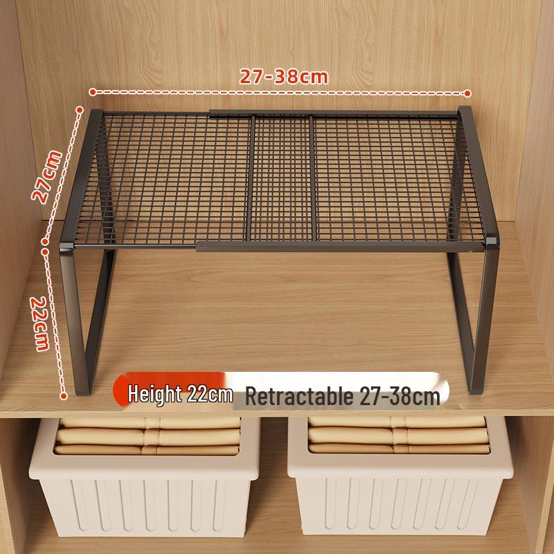 

Retractable Wardrobe Shelf Organizer for Clothes Storage and Cabinet Partition Standard
