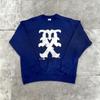 SAINT Retro Distressed Fleece Pullover Sweatshirt