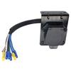 Acessórios Universais Conector de Tomada para Reboque tipo Lâmina de 7 Pinos e 7 Vias Chicote Elétrico Suporte de Montagem Conector de Fio para Caminhão