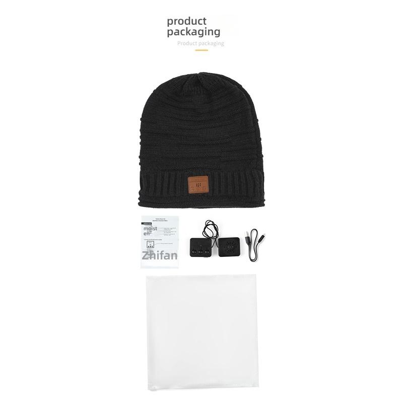 Wireless Bluetooth Beanie Hat, Waterproof Stereo Headphones Hat, 20M Transmission Range, 4 Hours Battery Life, Winter Warm Accessory