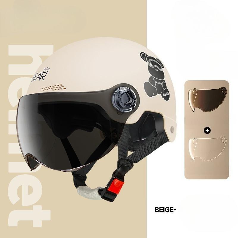 Electric Vehicle Four-season Helmet Motorcycle Helmet Summer Sun Protection Women's Helmet Men's Electric Vehicle Half Helmet