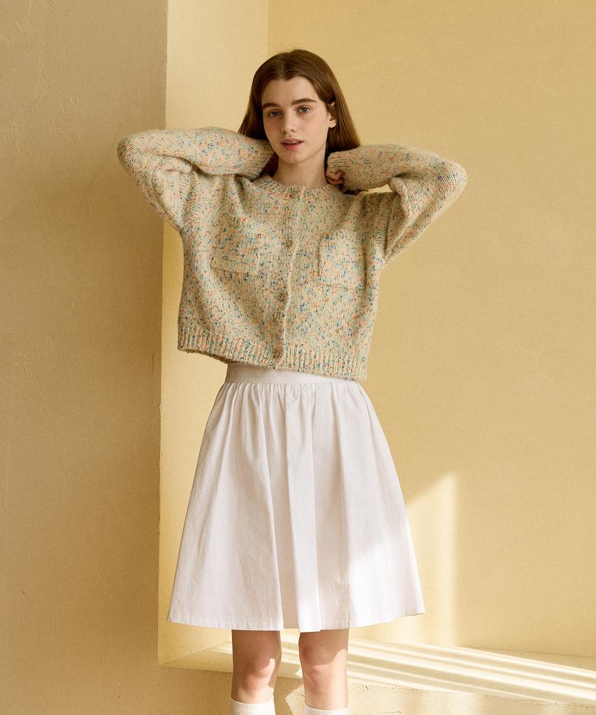 Pink Pineapple Margaret Flared Skirt_Ivory