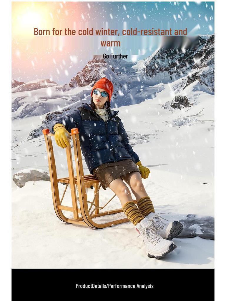 Winter Fleece-Lined Waterproof Snow Boots: Warm, Thick, Height-Boosting, Windproof, Mid-High Tube Unisex Travel Boots for Below Zero Outdoors
