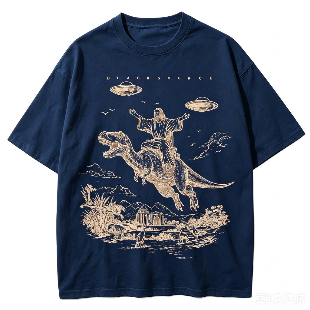 2026 Hot Sale Cartoon Dinosaur Print Fashion Tshirt Unisexs Unisex Distressed Vintage Tee Student Fashion Design Vacation Top