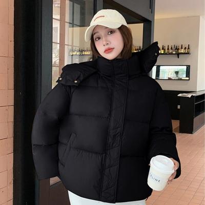 New Women's Winter High-quality Super Thick Short Down Cotton Clothes Small Loose Hooded Bread Clothes Jacket