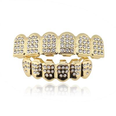 European Hip-Hop Diamond Gold & Silver-Plated Grillz Accessories