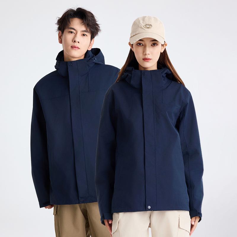 Jacket Men's Three-in-one Silver Fox Velvet Liner Windproof and Waterproof Chuanxi Jacket Mountaineering Suit Women