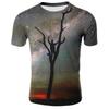 Modale Summer T Shirt For Youth With Digital Space Starry Sky 3d Print Casual Top