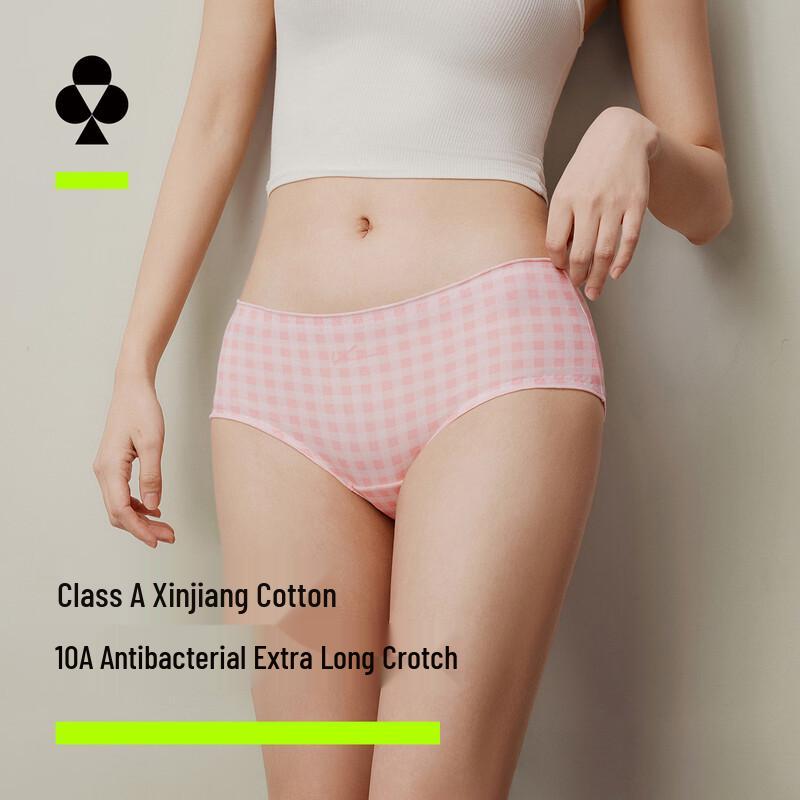 

Yokeshu Women s Sweet Ruffled Mid-Waist Pure Cotton Briefs L