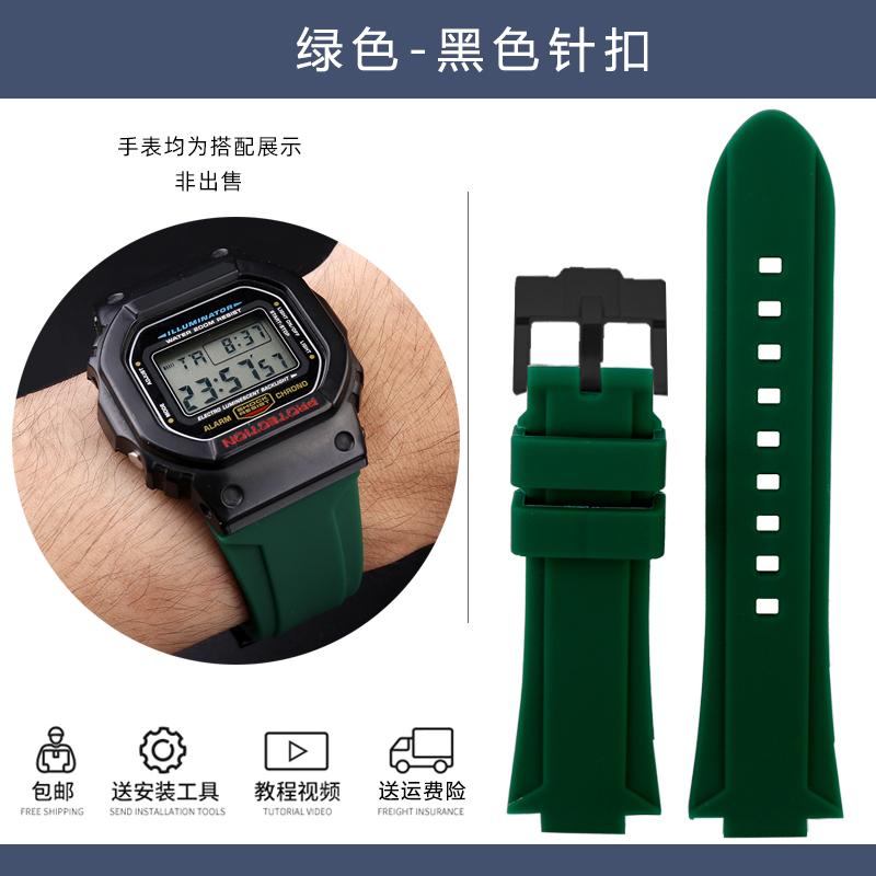 For G-SHOCK Casio GW6900 DW5600 GW-B5600 GM-5600 waterproof Raised silicone strap DW-5600 soft men's bracelet 24-16mm Convex