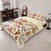 3pcs French Fries Fried Chicken Pizza Print Coreless Duvet Cover Set Comfortable Bedroom Bedding Decoration Machine Washable