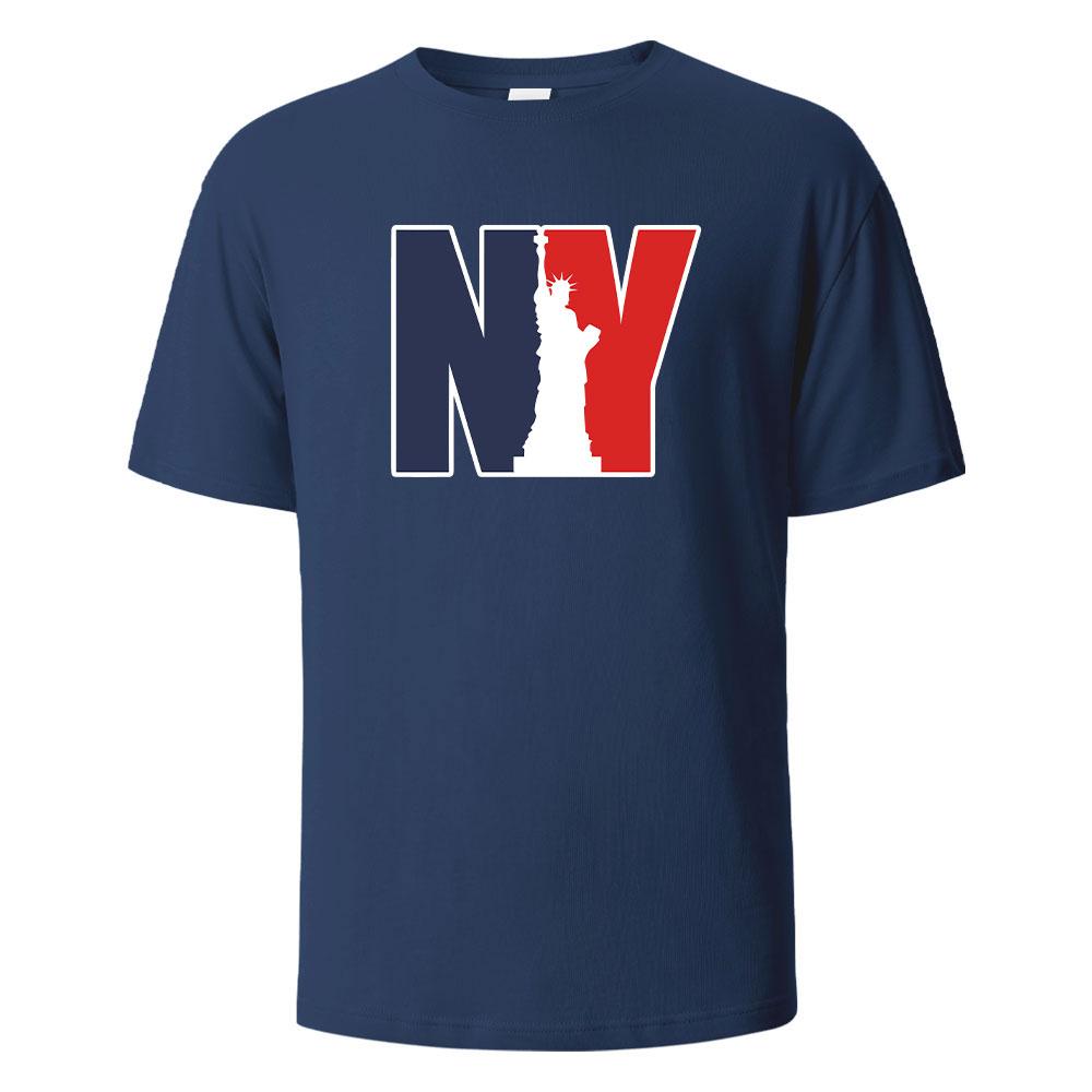 NewYork Print TShirt Summer Tees For Men Women 100 Cotton Oneck Oversize Casual Short sleeved Tops