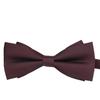 [White Fang] Classic Solid Color Bow Tie, Polyester, for Weddings, Business, Men's & Women's, NC095 (Wine)