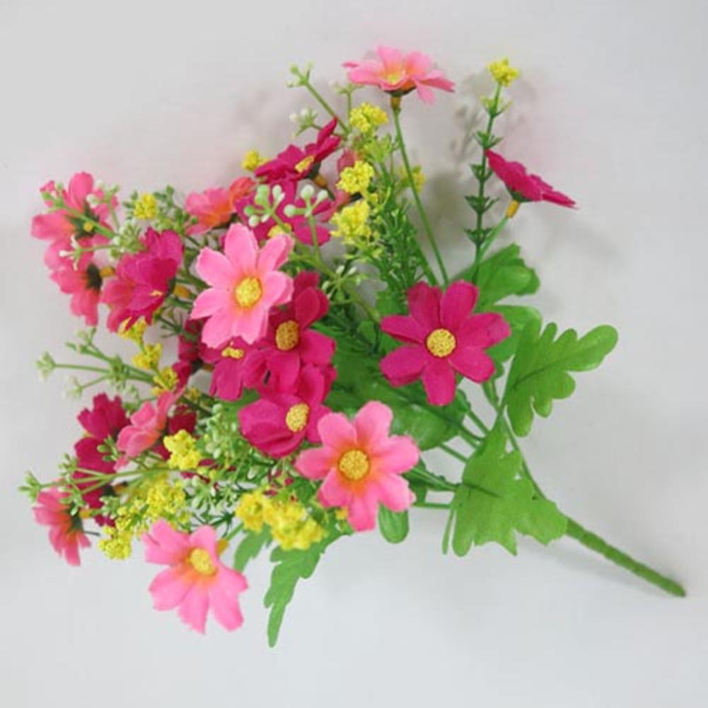 Good looking 1 Bouquet 28 Heads Artificial Fake Cute Daisys Flower Home Wedding Garden Decor Flower decorative not pot