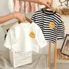 New Kids Striped T-shirt Long Sleeve Tops Infant Toddler Cotton Pullover Tees for Girls Boys Casual Base Shirt Unisex Early Autumn Clothing