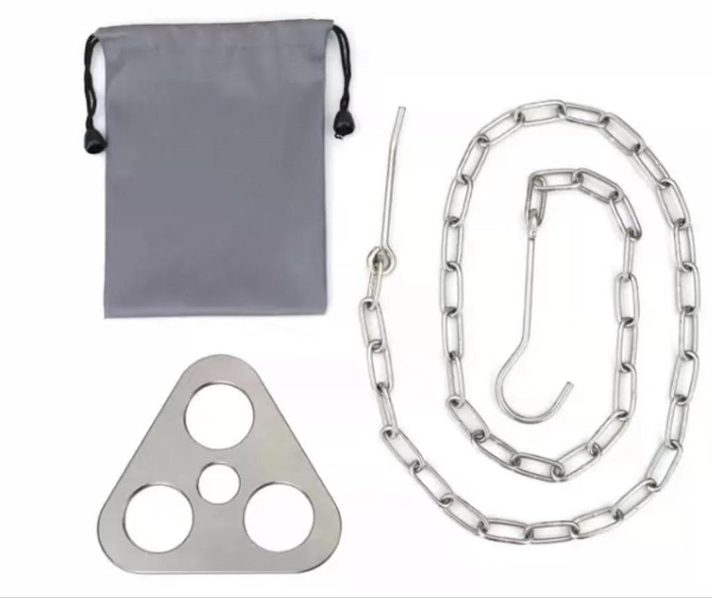 Portable Stainless Steel Folding Tripod for Camping: Outdoor Campfire Stand & Hanging Pot