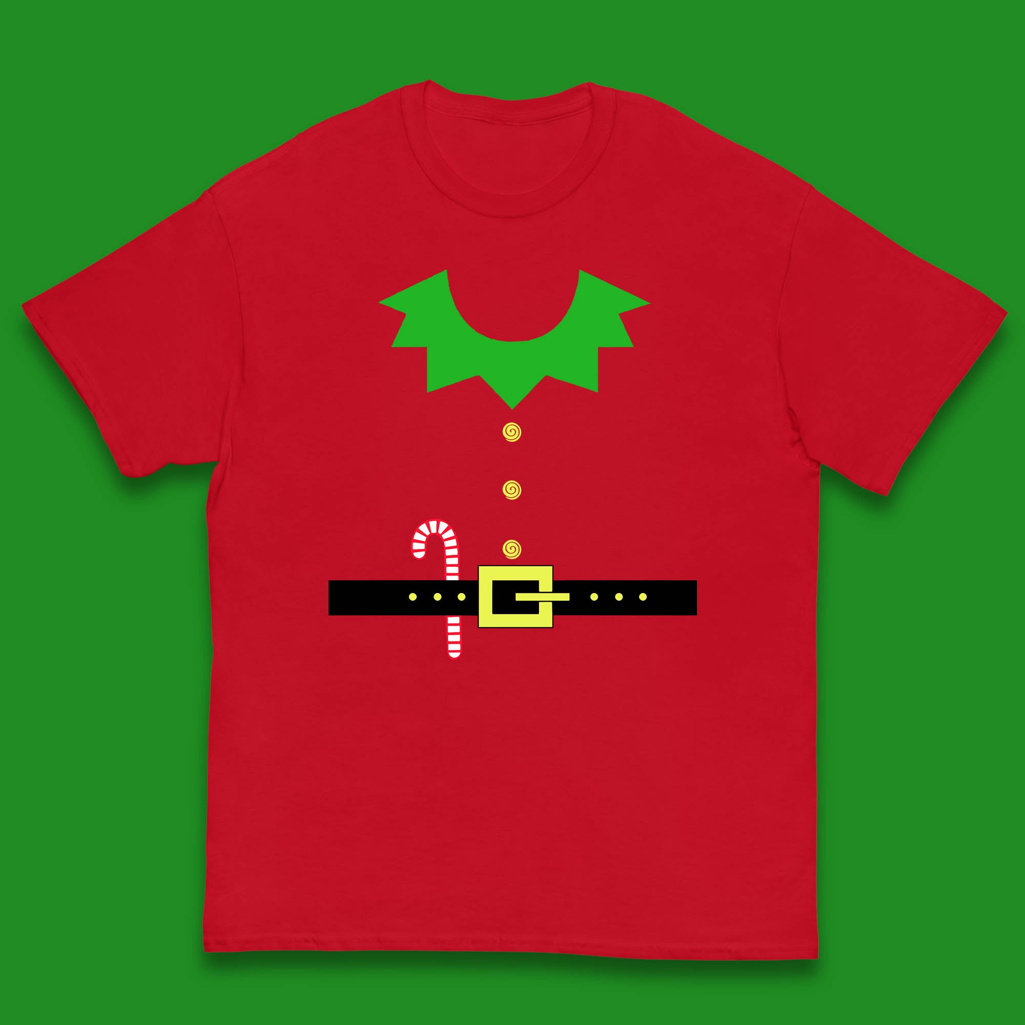 Christmas Elf Costume Kids T Shirt Christmas Candy Top 110
