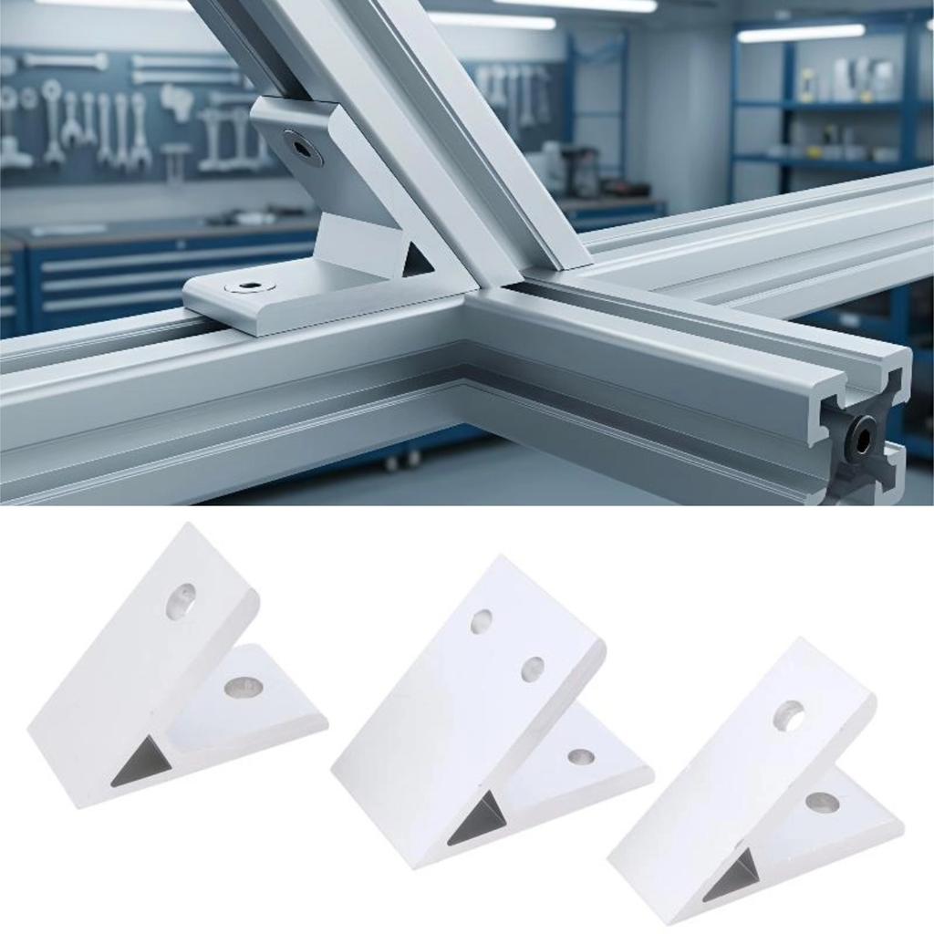 2020 3030 4040 4545 5050 6060 Winkelverbinder-Set 2 Stück 45 Grad Aluminium-Winkelverbinder für Möbelbau